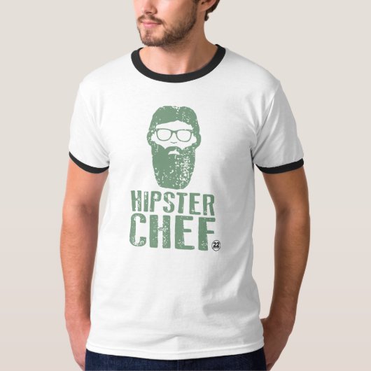 Hipster Chef Ringer T-shirt (Voorkant)