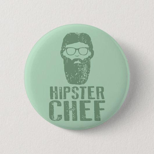 Hipster Chef Ronde Button 5,7 Cm (Voorkant)