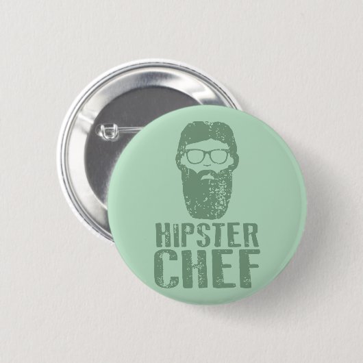 Hipster Chef Ronde Button 5,7 Cm (Voorkant /achterkant)