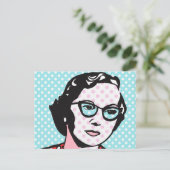 Hipster Chic Retro Pop Art Briefkaart (Staand voorkant)