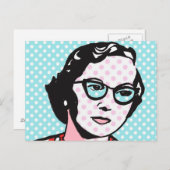 Hipster Chic Retro Pop Art Briefkaart (Voorkant / Achterkant)