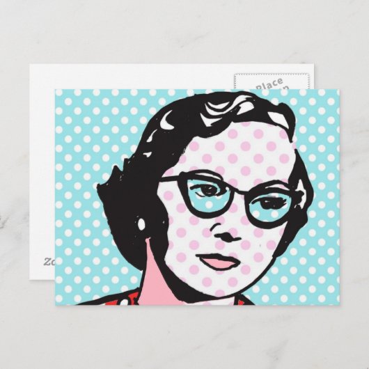 Hipster Chic Retro Pop Art Briefkaart (Voorkant / Achterkant)