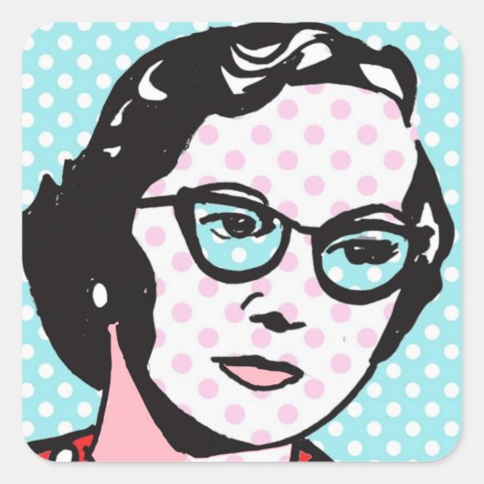 Hipster Chic Retro Pop Art Stickers (Voorkant)