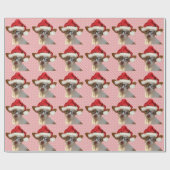 Hipster Chihuahua Christmas Wrapping Paper Cadeaupapier (Vlak)