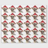 Hipster Chihuahua Christmas Wrapping Paper Cadeaupapier (Vlak)