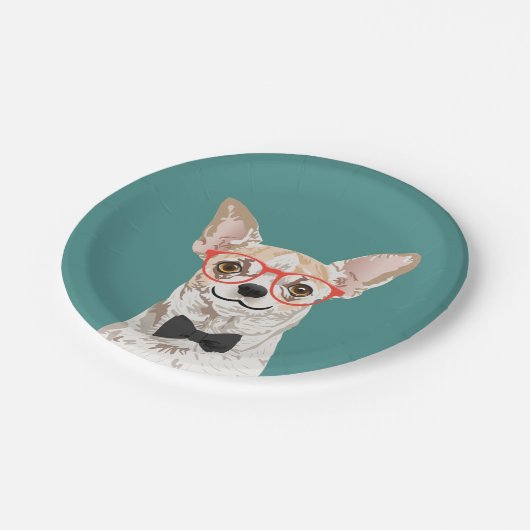 Hipster Chihuahua Paper Bord Party (Gekanteld)