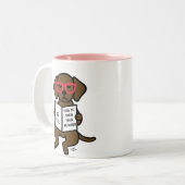 Hipster Chocolate Labrador Puppy Tweekleurige Koffiemok (Voorkant links)