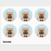 Hipster Chow Chow Dog Sticker voor Hondenliefhebbe (Vel)