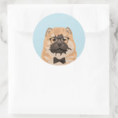 Hipster Chow Chow Dog Sticker voor Hondenliefhebbe (Tas)