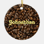 Hipster Coffee Bean Keramisch Ornament (Voorkant)
