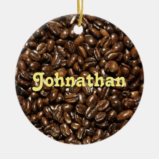 Hipster Coffee Bean Keramisch Ornament (Voorkant)