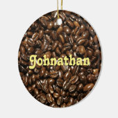 Hipster Coffee Bean Keramisch Ornament (Links)