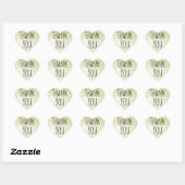 Hipster Cool Gold Heart Dank je Seal Hart Sticker (Vel)