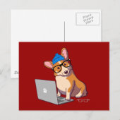Hipster Corgi 2 Briefkaart (Voorkant / Achterkant)