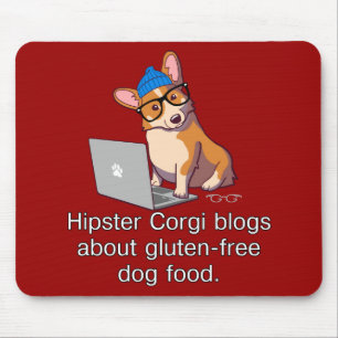 Hipster Corgi 2 Muismat