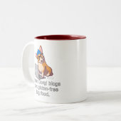 Hipster Corgi 2 Tweekleurige Koffiemok (Voorkant links)