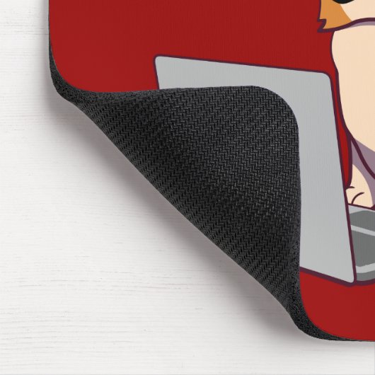 Hipster Corgi 2 (zonder tekst) Muismat (Hoek)