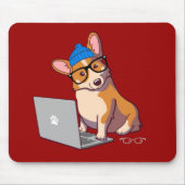 Hipster Corgi 2 (zonder tekst) Muismat (Voorkant)