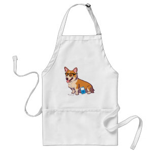 Hipster Corgi Aprons (zonder tekst) Standaard Schort