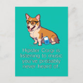 Hipster Corgi Briefkaart (Voorkant)
