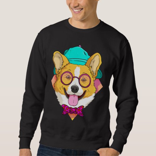 Hipster Corgi Dog Cute Corgi Ideas Mannen Vrouwen Trui (Voorkant)