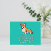 Hipster Corgi Post Card Briefkaart (Staand voorkant)