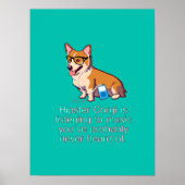 Hipster Corgi Poster (Voorkant)