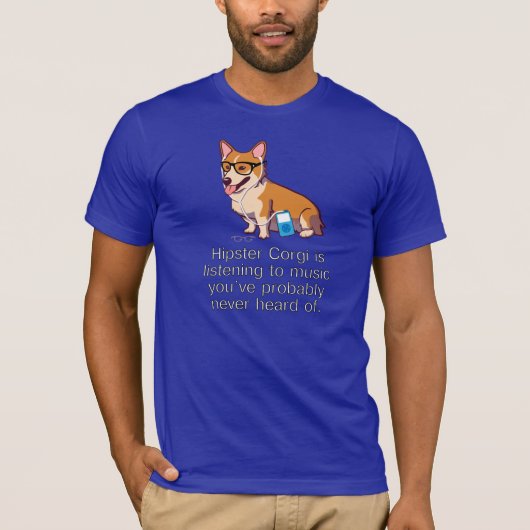 Hipster Corgi T-Shirt (Voorkant)