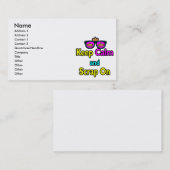 Hipster Crown zonnebril houden kalm en schroot op Visitekaartje (Voorkant / Achterkant)