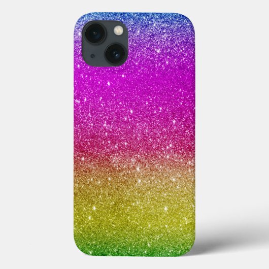 Hipster Cute Bright Roze Magenta Glitter Regenboog Case-Mate iPhone Case (Achterkant)