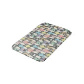 Hipster Cute Cats Pattern Badmat (Gekanteld)