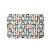 Hipster Cute Cats Pattern Badmat (Voorkant)