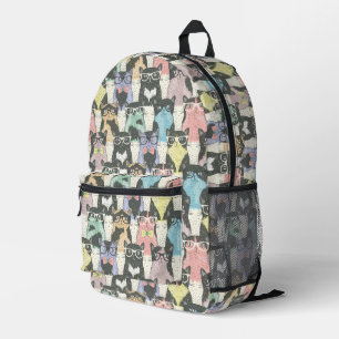 Hipster Cute Cats Pattern Bedrukte Rugzak