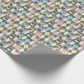 Hipster Cute Cats Pattern Cadeaupapier (Hoek)