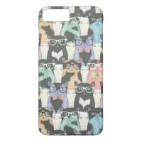 Hipster Cute Cats Pattern