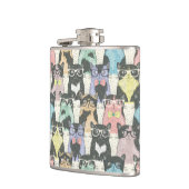 Hipster Cute Cats Pattern Heupfles (Links)