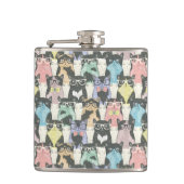 Hipster Cute Cats Pattern Heupfles (Voorkant)