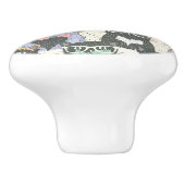 Hipster Cute Cats Pattern Keramische Knop (Zijkant)