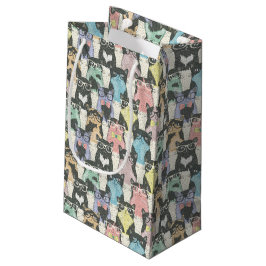Hipster Cute Cats Pattern Klein Cadeauzakje