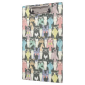 Hipster Cute Cats Pattern Klembord (Links)