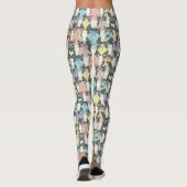 Hipster Cute Cats Pattern Leggings (Achterkant)