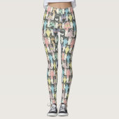 Hipster Cute Cats Pattern Leggings (Voorkant)