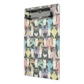 Hipster Cute Cats Pattern Mini Klembord (Angled2)