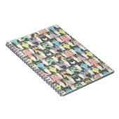 Hipster Cute Cats Pattern Notitieboek (Rechterzijde)