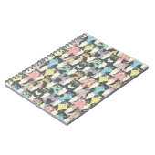 Hipster Cute Cats Pattern Notitieboek (Linkerzijde)