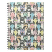 Hipster Cute Cats Pattern Notitieboek (Voorkant)