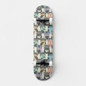 Hipster Cute Cats Pattern Persoonlijk Skateboard (Voorkant)