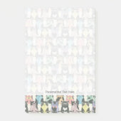Hipster Cute Cats Pattern Post-it® Notes (Voorkant)