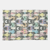 Hipster Cute Cats Pattern Theedoek (Horizontaal)