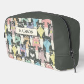 Hipster Cute Cats Pattern Toilettasje (Rechterhoek)